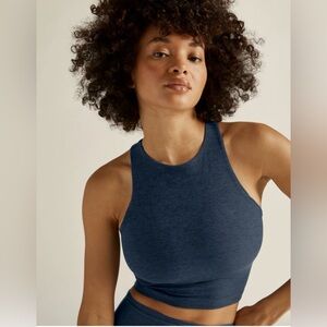 Beyond Yoga Spacedye Cropped Tank, Blue, XS, EUC